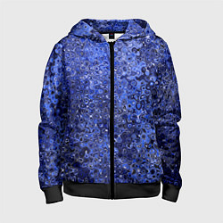 Детская толстовка на молнии Синий ультрамарин абстрактная текстура