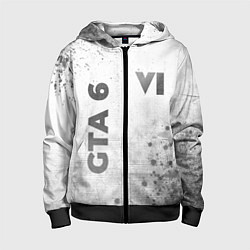 Детская толстовка на молнии GTA 6 - white gradient вертикально