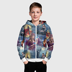 Толстовка на молнии детская Ведьмы и волшебницы, цвет: 3D-белый — фото 2