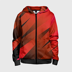 Детская толстовка на молнии Красно-коричневый абстрактные полосы