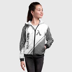 Толстовка на молнии детская Half-Life - white gradient вертикально, цвет: 3D-черный — фото 2