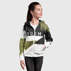 Толстовка на молнии детская Doom The Dark Ages, цвет: 3D-белый — фото 2