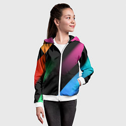 Толстовка на молнии детская Multicoloured, цвет: 3D-белый — фото 2