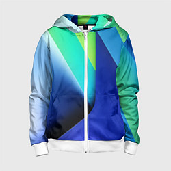Детская толстовка на молнии Color blue green