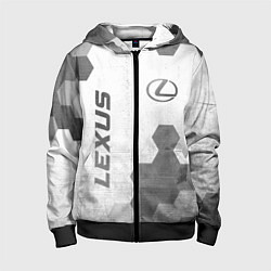 Толстовка на молнии детская Lexus - white gradient вертикально, цвет: 3D-черный