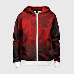 Детская толстовка на молнии Абстракция - red trash darkness