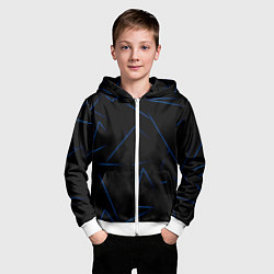 Толстовка на молнии детская Color blue line, цвет: 3D-белый — фото 2