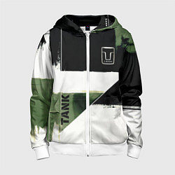 Детская толстовка на молнии Tank логотип машины