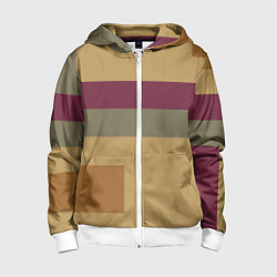 Детская толстовка на молнии Цветной геометрический абстрактный паттерн