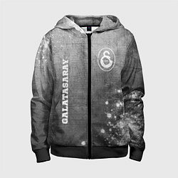 Толстовка на молнии детская Galatasaray - grey gradient вертикально, цвет: 3D-черный