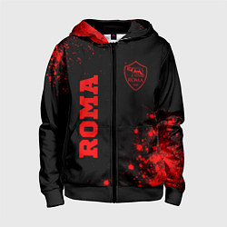 Толстовка на молнии детская Roma - red gradient вертикально, цвет: 3D-черный