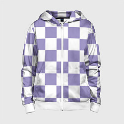 Детская толстовка на молнии Квадраты фиолетовые