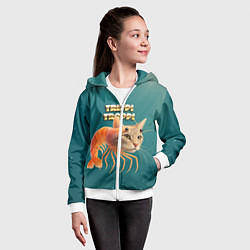 Толстовка на молнии детская Trippi Troppi мем, цвет: 3D-белый — фото 2