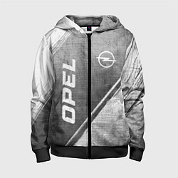 Толстовка на молнии детская Opel - grey gradient вертикально, цвет: 3D-черный