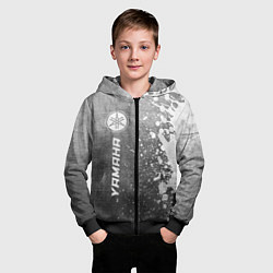 Толстовка на молнии детская Yamaha - grey gradient по-вертикали, цвет: 3D-черный — фото 2