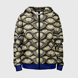 Детская толстовка на молнии Объемный египетский паттерн