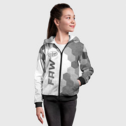Толстовка на молнии детская FAW - white gradient по-вертикали, цвет: 3D-черный — фото 2