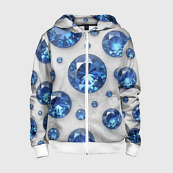 Детская толстовка на молнии Россыпь сапфиров