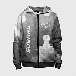 Детская толстовка на молнии Subaru - grey gradient вертикально