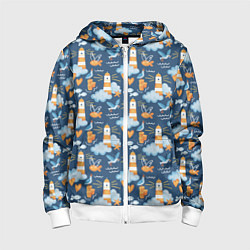 Детская толстовка на молнии Маяк в облаках