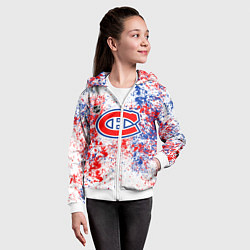 Толстовка на молнии детская Montreal Canadiens NHL white, цвет: 3D-белый — фото 2