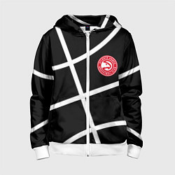 Толстовка на молнии детская Atlanta Hawks NBA, цвет: 3D-белый