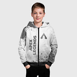 Толстовка на молнии детская Apex Legends - white gradient вертикально, цвет: 3D-черный — фото 2