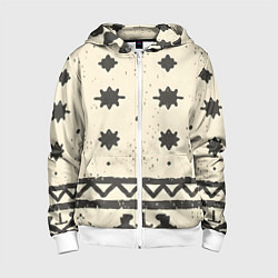 Детская толстовка на молнии Африканские примитивные узоры
