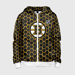 Детская толстовка на молнии Бостон Брюинз - черные соты