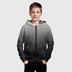 Толстовка на молнии детская Градиент металлический тёмно-серый, цвет: 3D-черный — фото 2