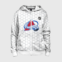 Толстовка на молнии детская Колорадо Эвеланш - белые соты, цвет: 3D-белый