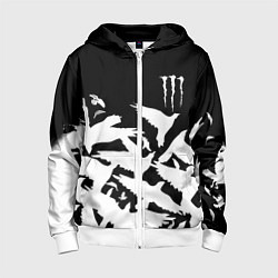 Детская толстовка на молнии Monster energy crow