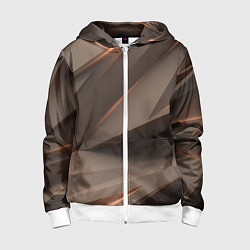 Детская толстовка на молнии Кофейная объемная текстура