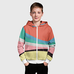 Толстовка на молнии детская Спектр июнь, цвет: 3D-белый — фото 2