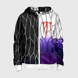 Детская толстовка на молнии Monster energy steel