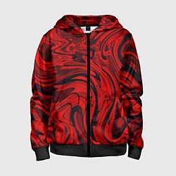 Детская толстовка на молнии Красный смешение пластика