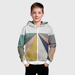 Толстовка на молнии детская Черное солнце красная луна, цвет: 3D-белый — фото 2