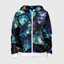 Детская толстовка на молнии Текстура драгоценных камней