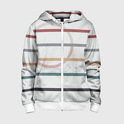 Детская толстовка на молнии Stripes and circle