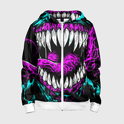 Детская толстовка на молнии Клыки венома