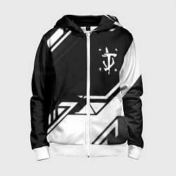 Детская толстовка на молнии Doom geometry black