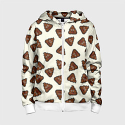 Детская толстовка на молнии Нашивки какашки