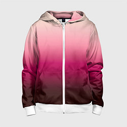 Детская толстовка на молнии Градиент transcendent pink омбре