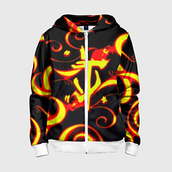 Детская толстовка на молнии Doom dragon steel fire