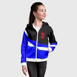 Толстовка на молнии детская Doom sport geometry, цвет: 3D-белый — фото 2