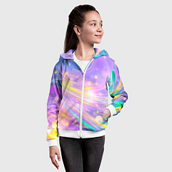 Толстовка на молнии детская Волшебный мистический космос, цвет: 3D-белый — фото 2