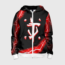 Детская толстовка на молнии Doom красный шторм