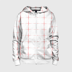 Детская толстовка на молнии Color white red crosses