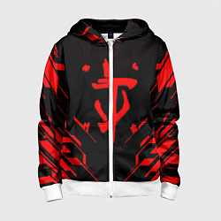 Детская толстовка на молнии Doom geometry red steel