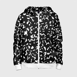 Детская толстовка на молнии Черный камуфляж